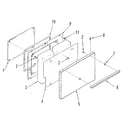 Kenmore 9116018911 oven door section diagram