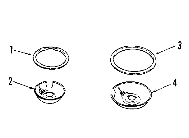 Kenmore 9116018911 optional porcelain pan and chrome ring kit no. 8068410 diagram