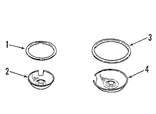 Kenmore 9119330191 optional porcelain pan and chrome ring kit no. 8068410 diagram