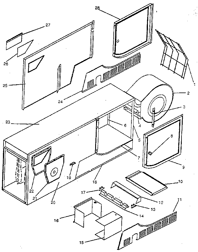 ICP NHGE125AK04 non-functional replacement parts diagram