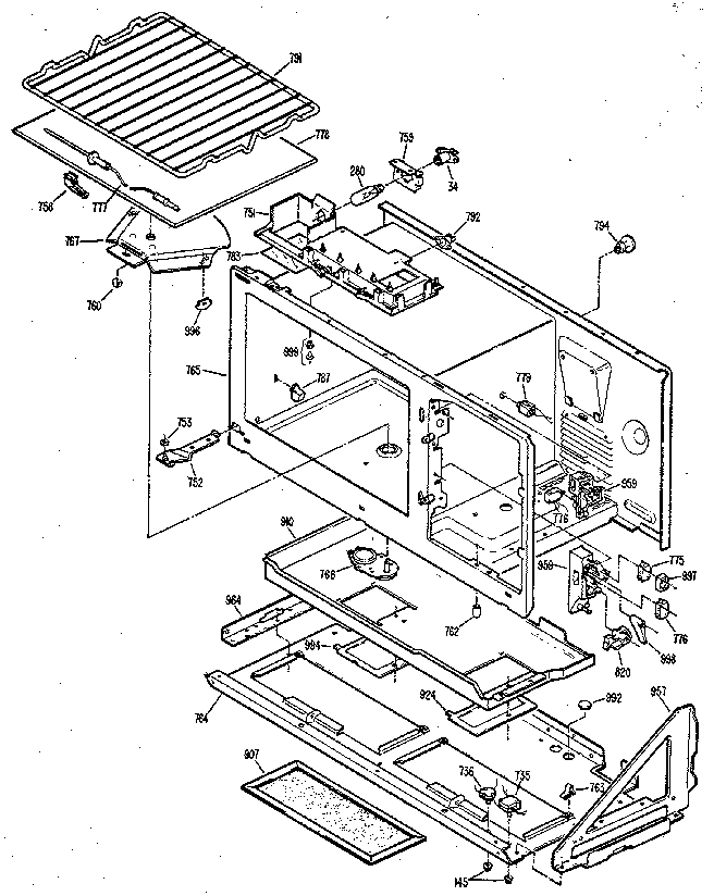 Kenmore 3639878911KS microwave oven diagram