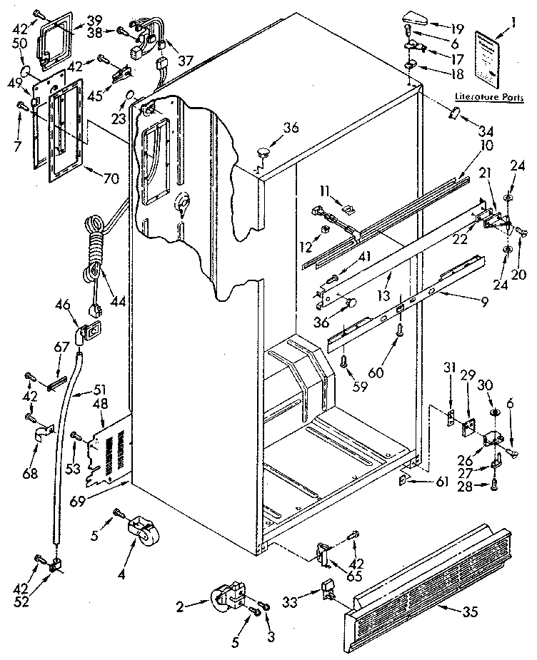 Kenmore 1069600514 cabinet diagram