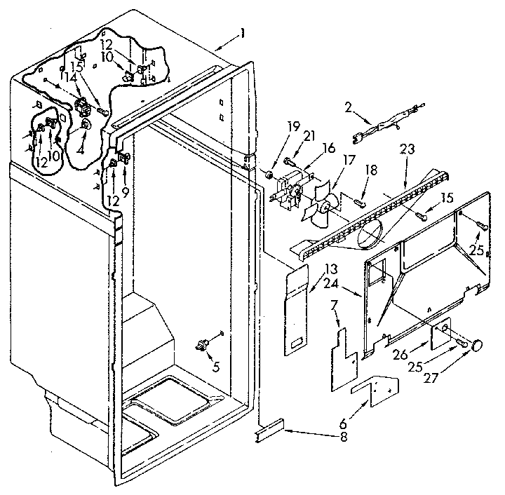 Kenmore 1069600514 liner diagram