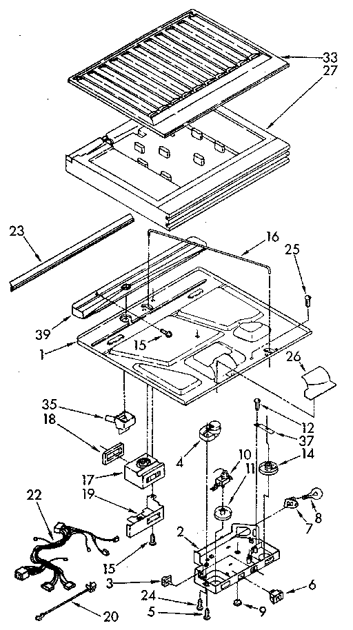 Kenmore 1069600514 compartment separator diagram