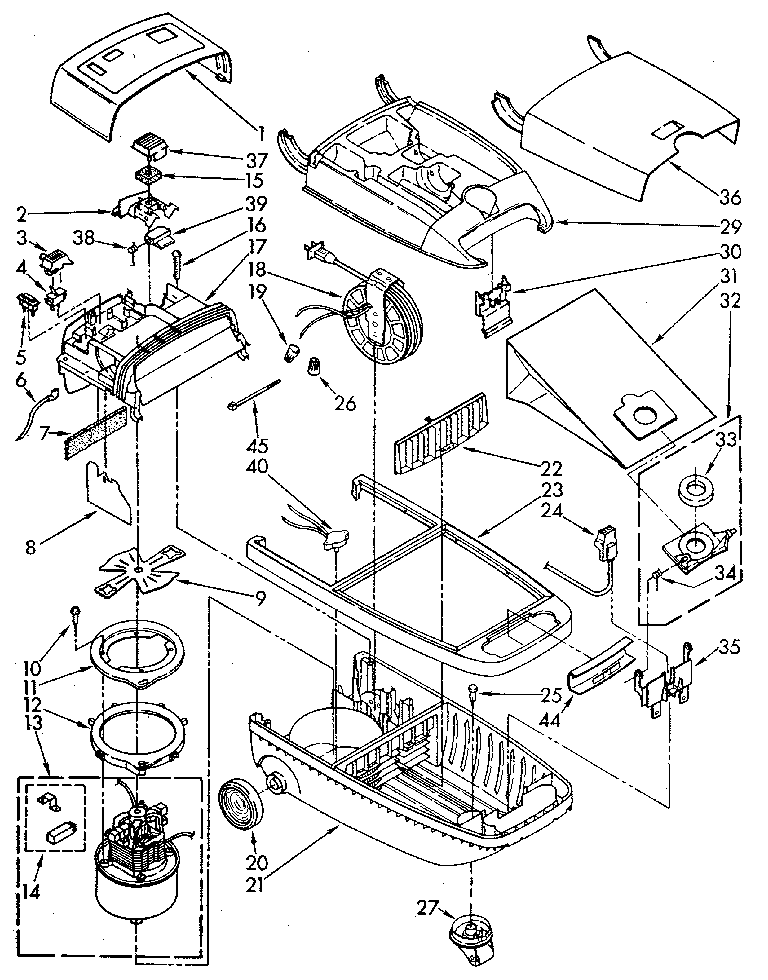 Kenmore 1162041082 vacuum cleaner diagram