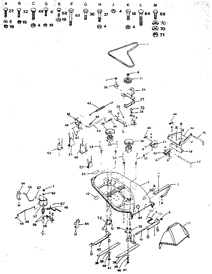 Craftsman 917254650 38" mower diagram