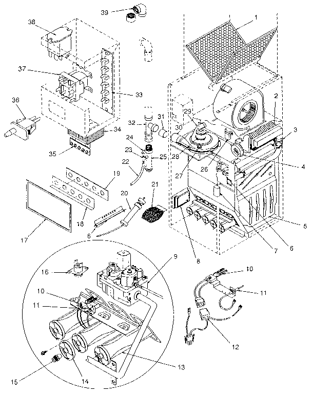 Kenmore 867769184 functional replacement parts diagram