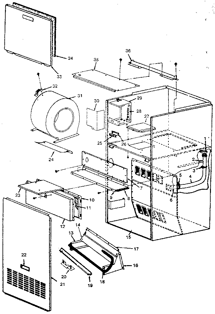 ICP NDLK075DF05 non-functional replacement parts diagram