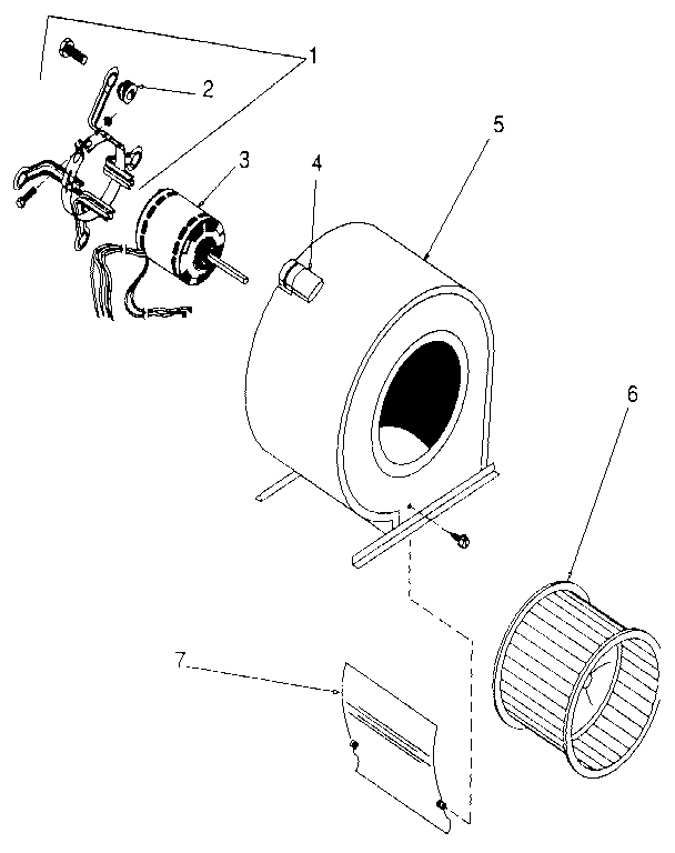 Kenmore 867769514 blower assembly diagram