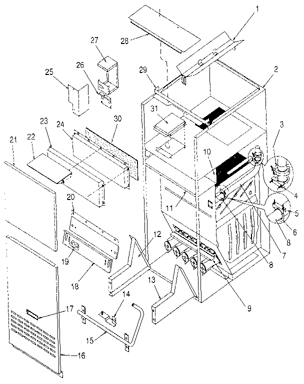 ICP NDGK125DK04 non-functional replacement parts diagram
