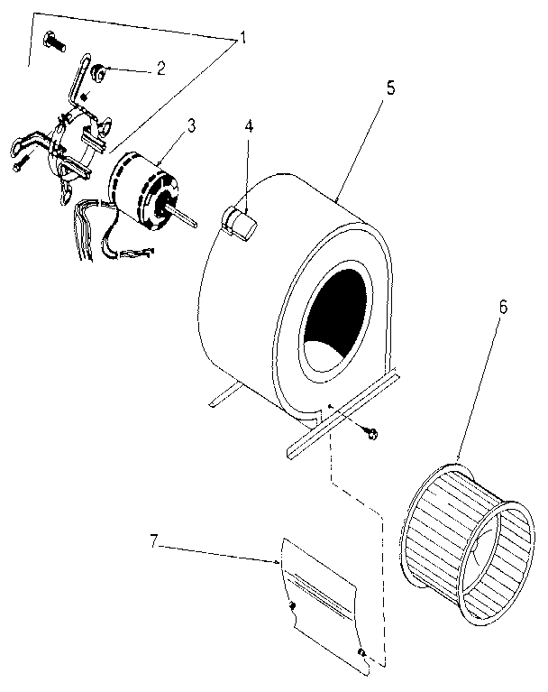 ICP NDGK125DK04 blower assembly diagram