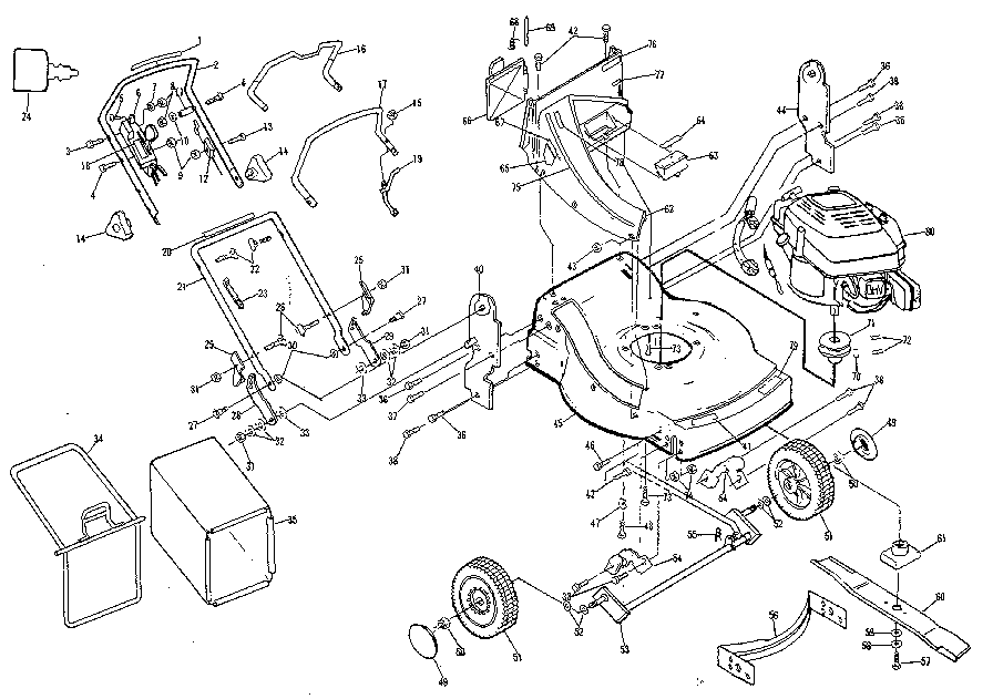 Craftsman 917374710 main frame diagram