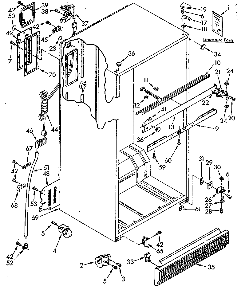 Kenmore 1069600582 cabinet diagram