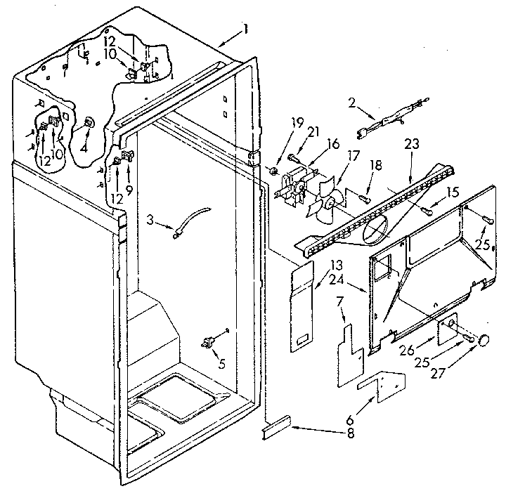 Kenmore 1069600582 liner diagram