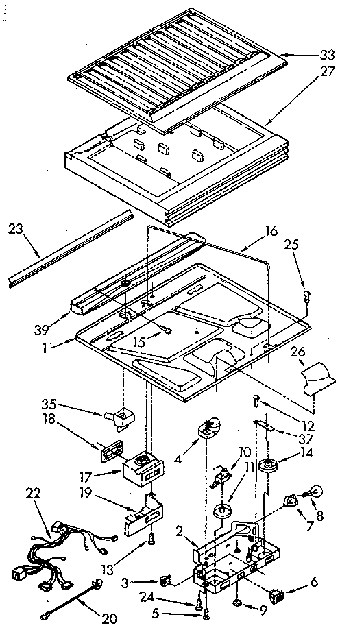 Kenmore 1069700513 compartment separator diagram