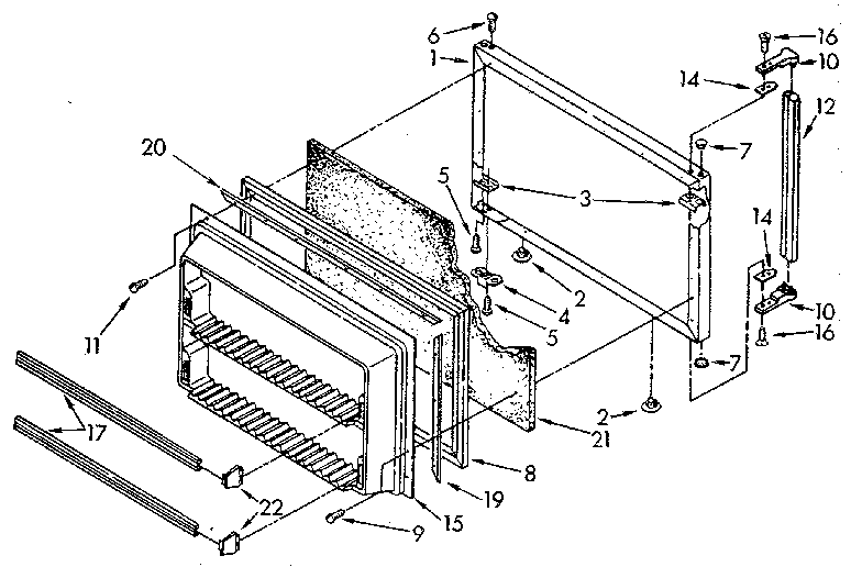 Kenmore 1069700513 freezer door diagram