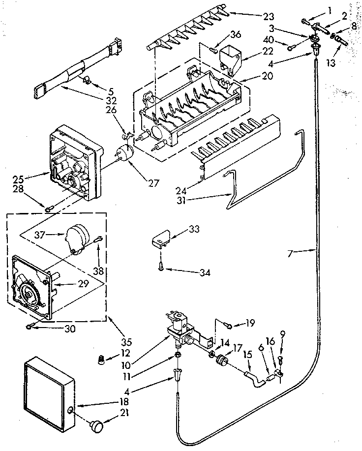 Kenmore 1069700513 icemaker diagram