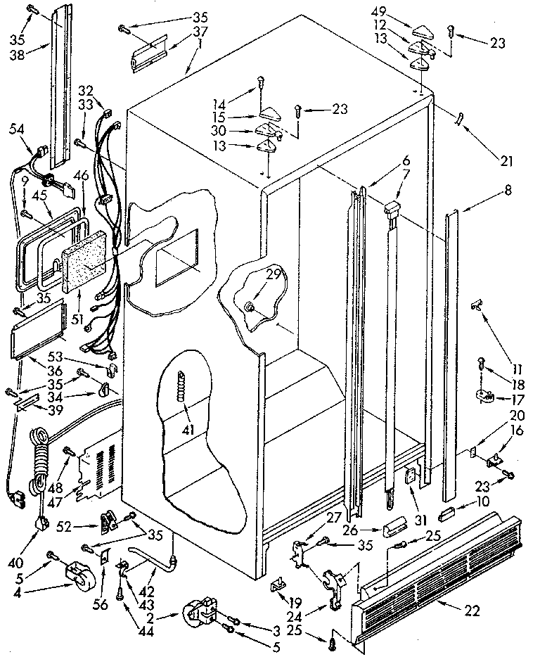 Whirlpool ED25DQXVN07 cabinet diagram