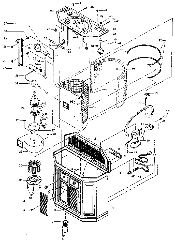 Kenmore 661619000 unit parts diagram