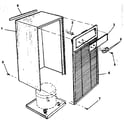 Kenmore 253859410 cabinet and front panel diagram