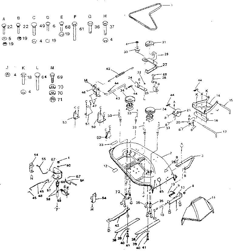 Craftsman 917254632 38" mower diagram