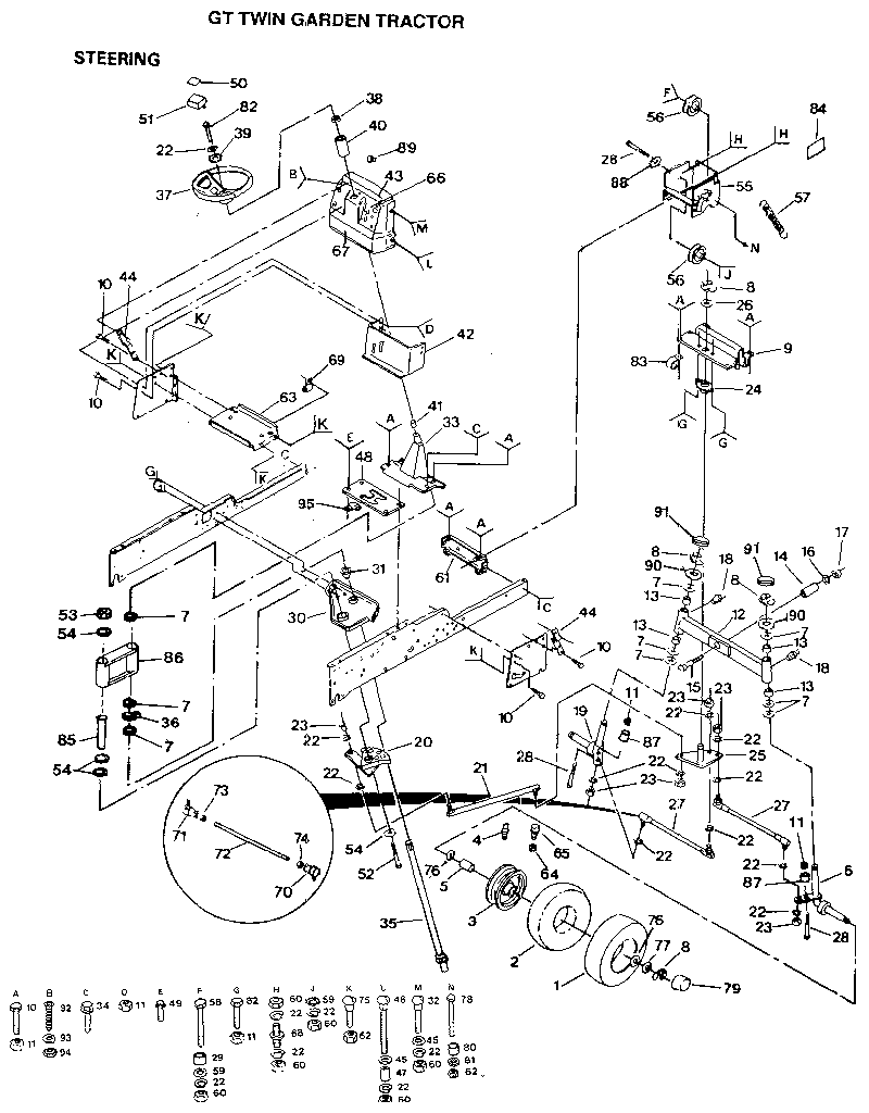 Craftsman 9172559101 steering diagram