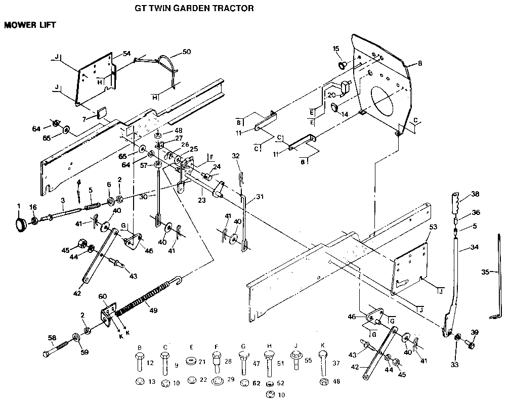 Craftsman 9172559101 mower lift diagram