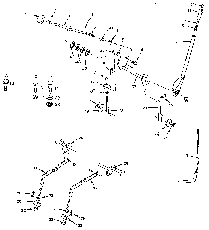 Craftsman 917254950 lift adjustment diagram