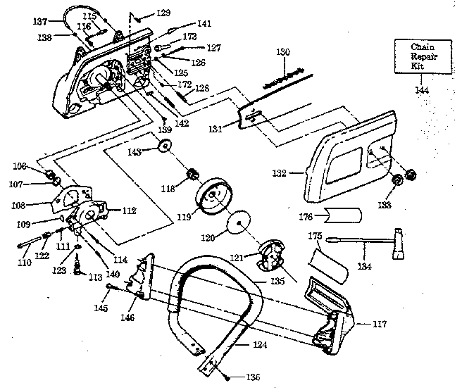 Craftsman 358356331 handle assembly diagram