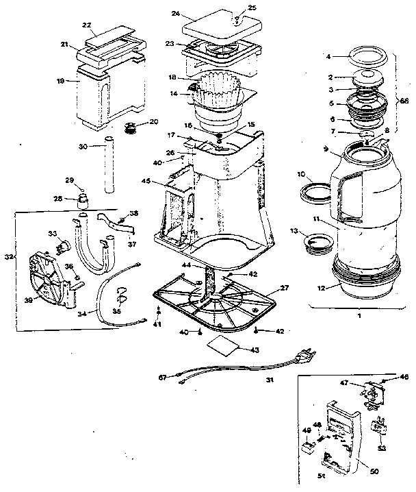 Kenmore 48153-TY1 countertop diagram