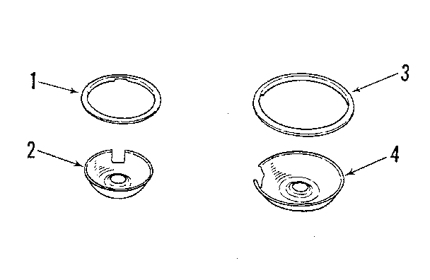 Kenmore 9118068410 optional porcelain pan & chrome ring kit no. 8068410 diagram