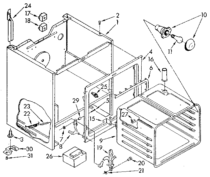 Whirlpool RF365BXWM2 oven diagram