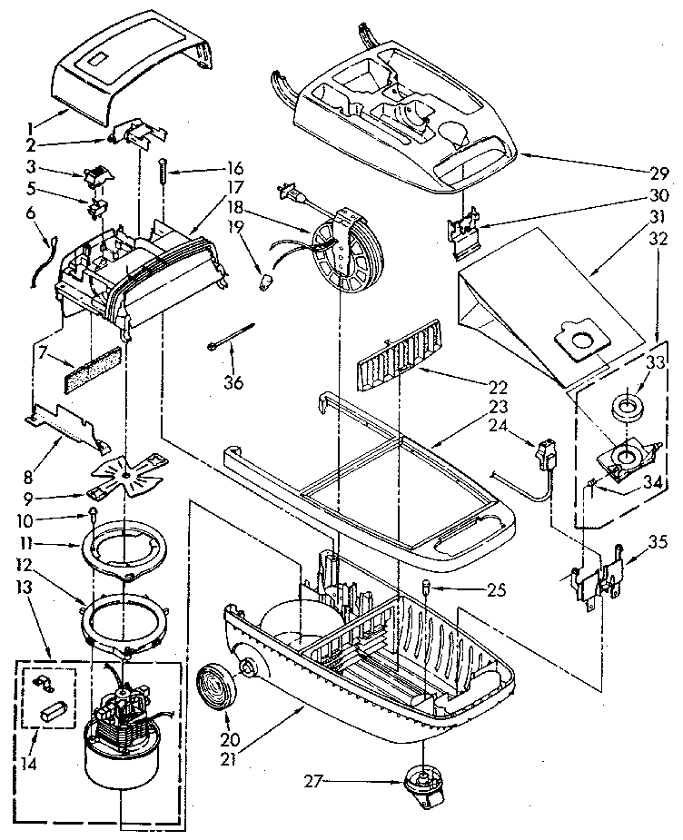 Kenmore 1163261090C base assembly diagram