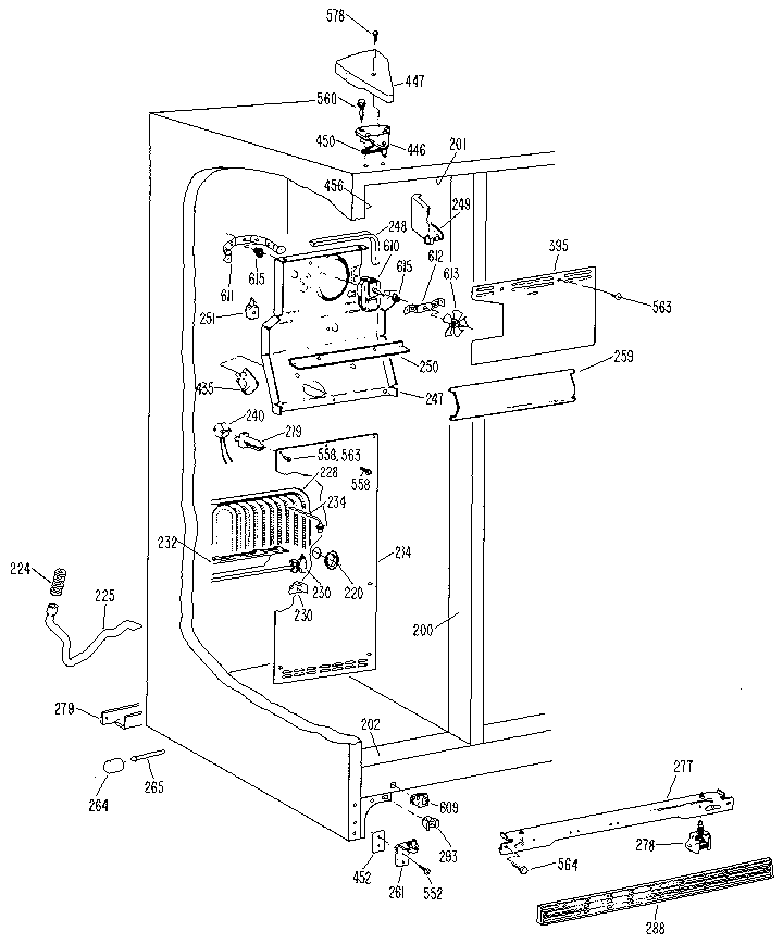 Kenmore 3639517985 freezer section diagram
