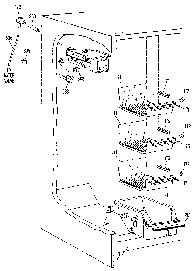 Kenmore 3639517985 freezer section diagram