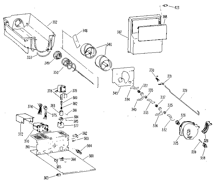 Kenmore 3639517985 ice bucket diagram