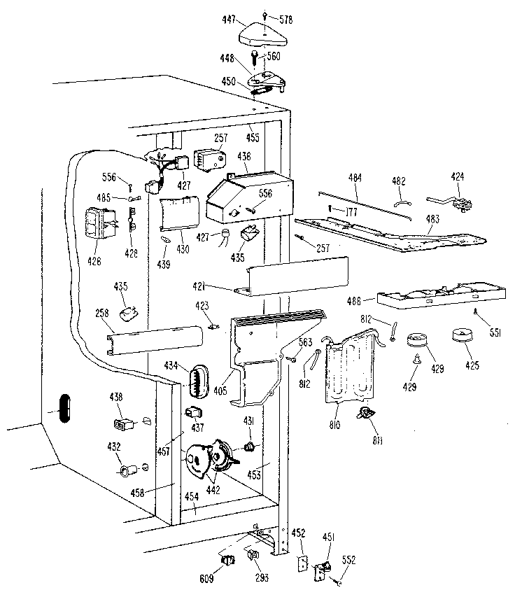 Kenmore 3639517985 fresh food section diagram
