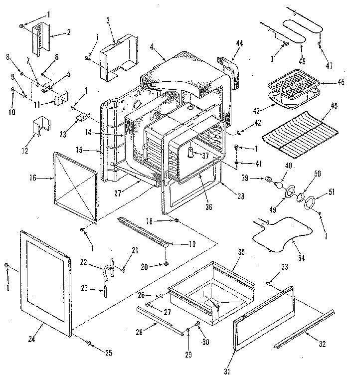 Kenmore 9119328710 body section diagram