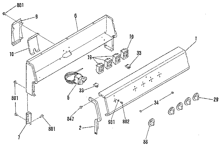Sears 9119119181 backguard section diagram