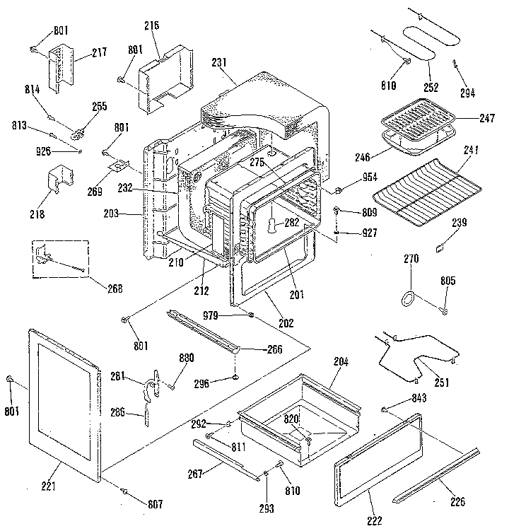 Sears 9119119181 body section diagram
