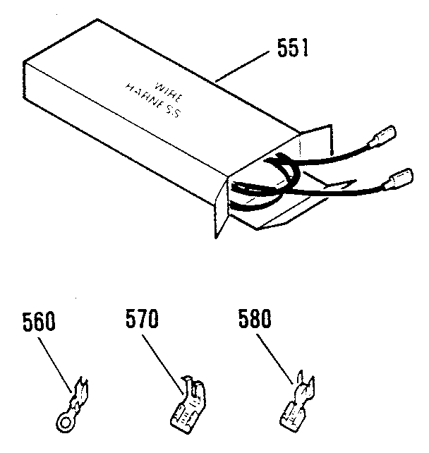 Sears 9119119181 wire harnesses and components diagram
