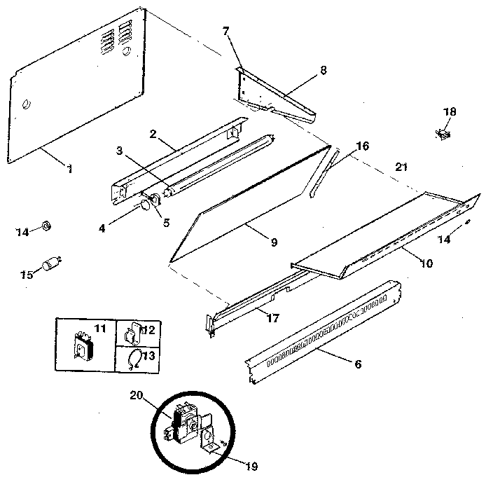Kenmore 7917839090 light and splasher diagram