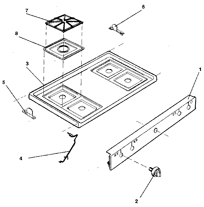 Kenmore 7917839090 main top diagram