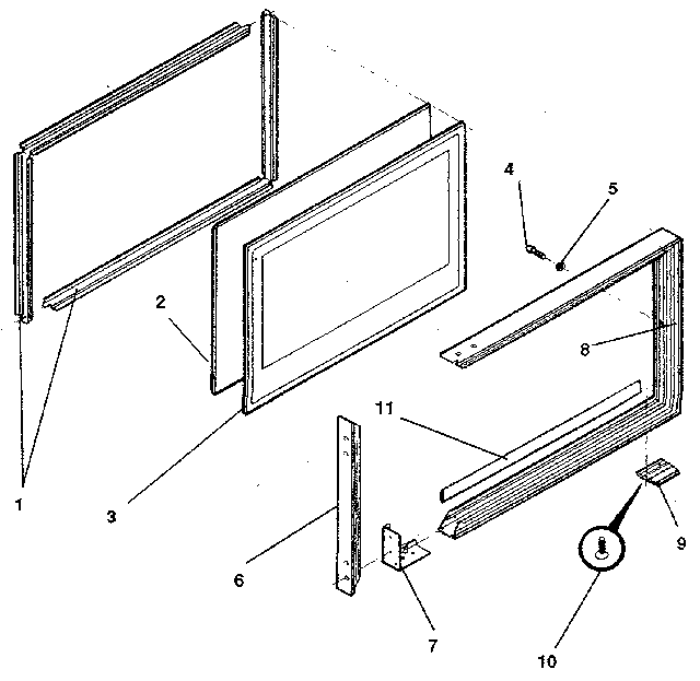 Kenmore 7917839090 upper door diagram