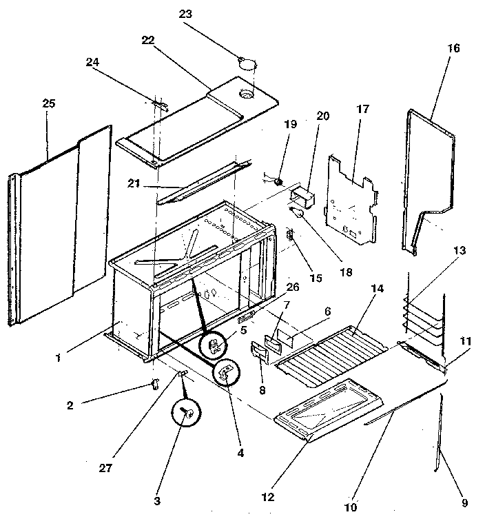 Kenmore 7917839090 door upper diagram