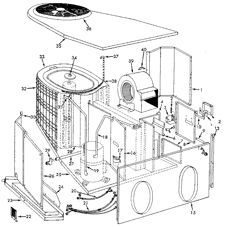 ICP NPABA60BB01 non-functional replacement parts diagram