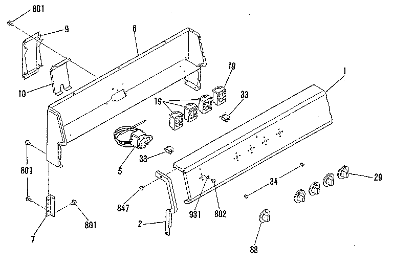 Sears 9116248812 backguard section diagram