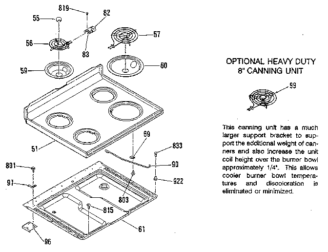 Sears 9116248812 main top section diagram