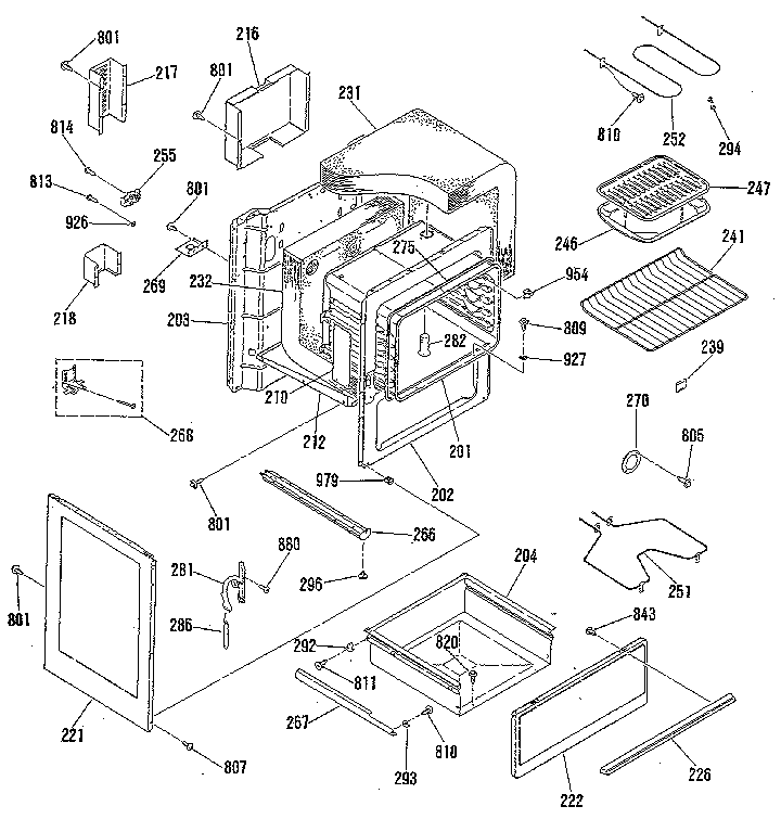 Sears 9116248812 body section diagram