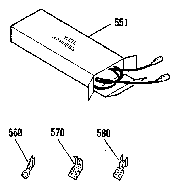 Sears 9116248812 wire harnesses and components diagram